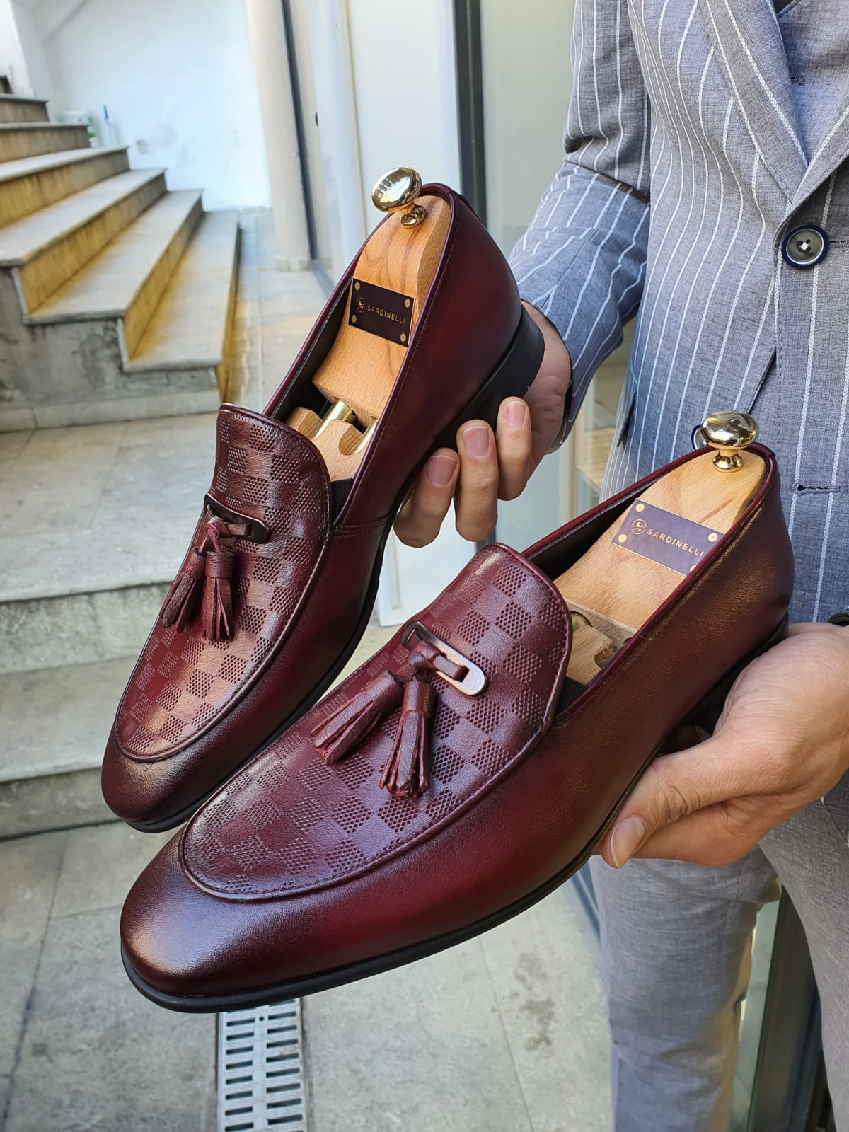 Buy Burgundy Tassel Loafer by GentWith | Free Shipping