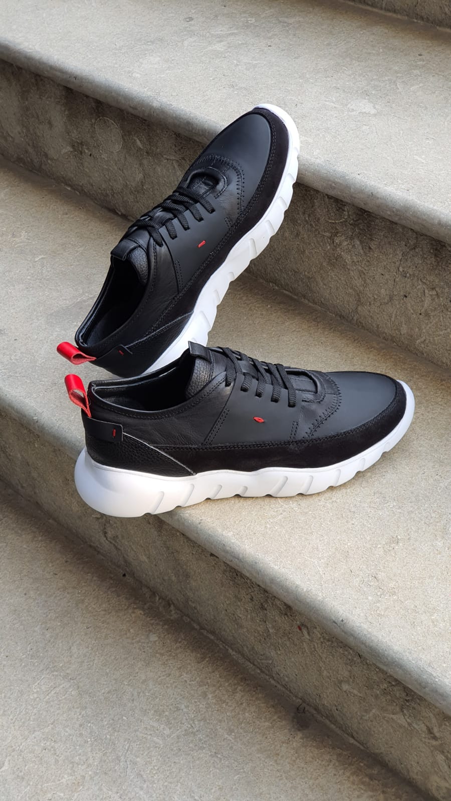 Buy Black Mid Top Sneakers by GentWith.com with Free Shipping