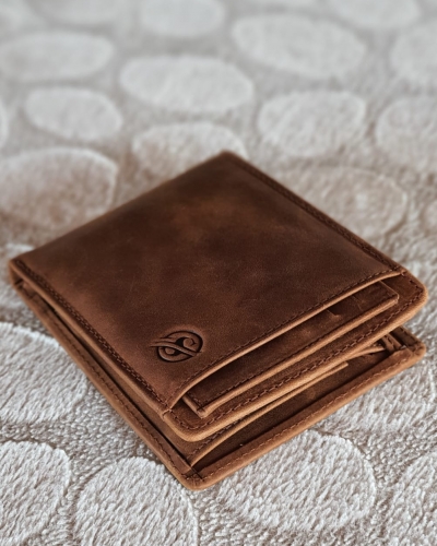 Tan Leather Wallet by GentWith.com with Free Worldwide Shipping