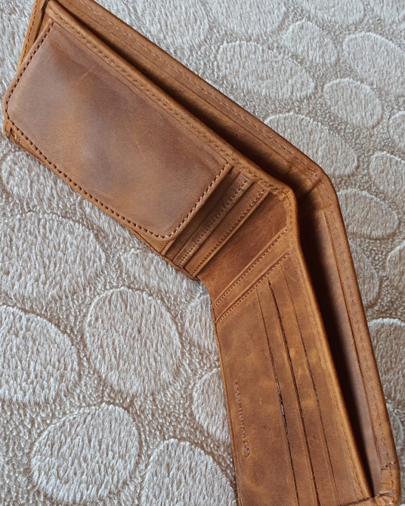 Tan Leather Wallet by GentWith.com with Free Worldwide Shipping