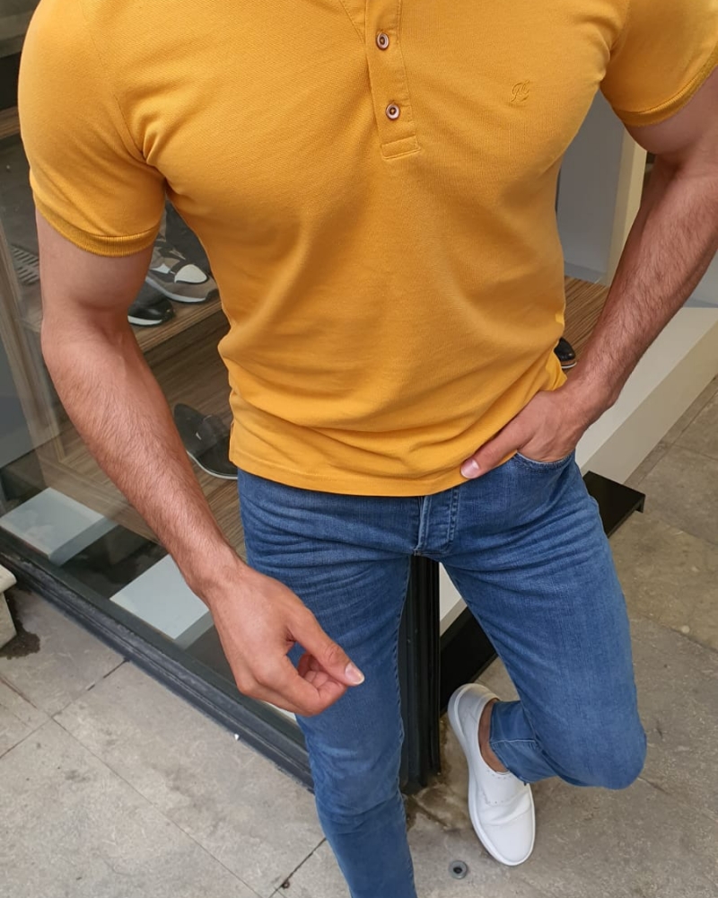 Yellow Slim Fit TShirt by GentWith.com with Free Shipping