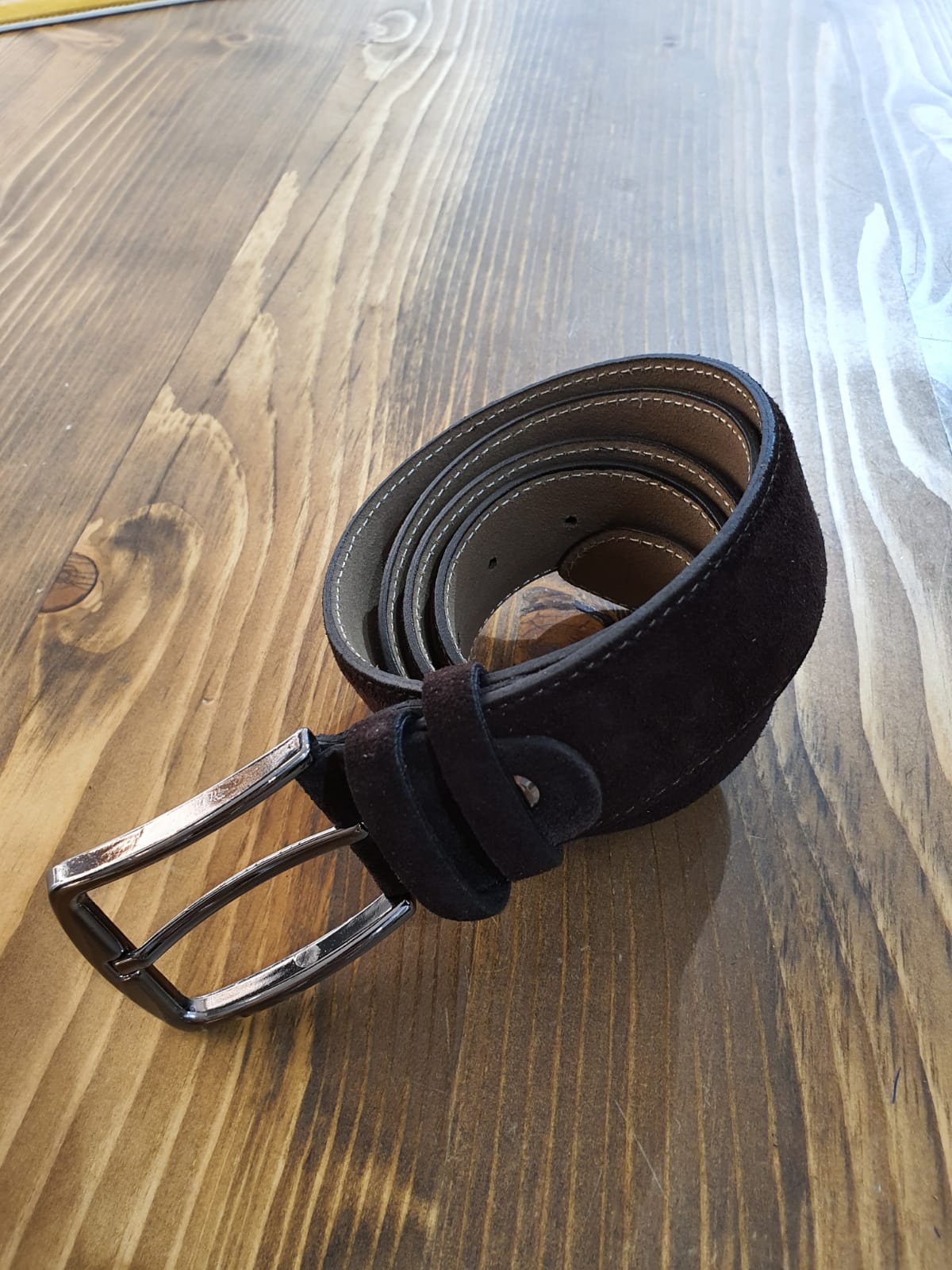 GentWith Bellingham Brown Suede Leather Belt - GENT WITH