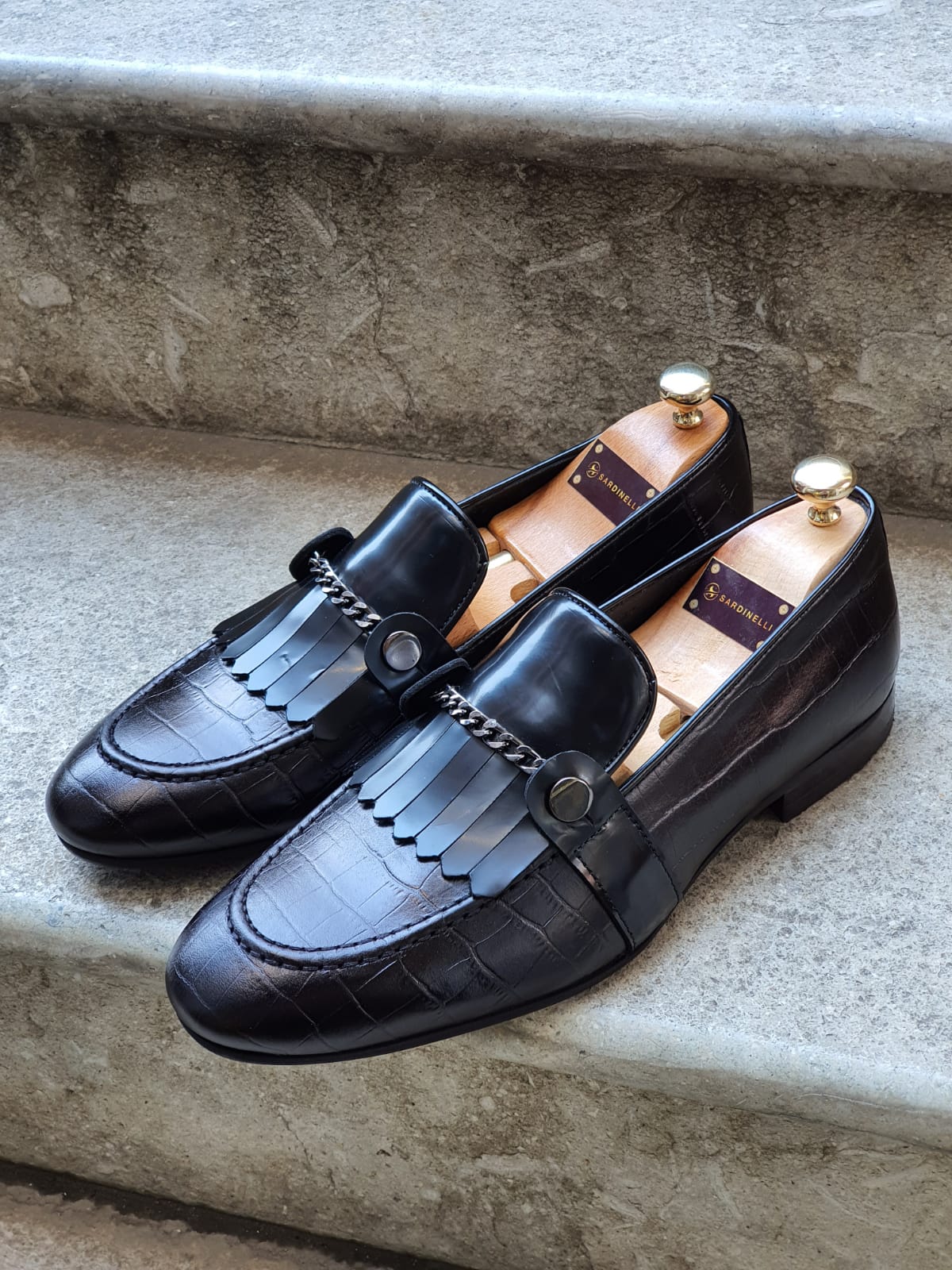 Buy Black Kilt Loafers by GentWith.com with Free Shipping