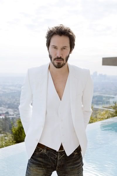 Keanu Reeves in White Blazer