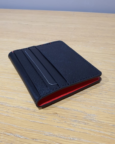 Black Leather Card Holder for Men by GentWith.com with Free Worldwide Shipping
