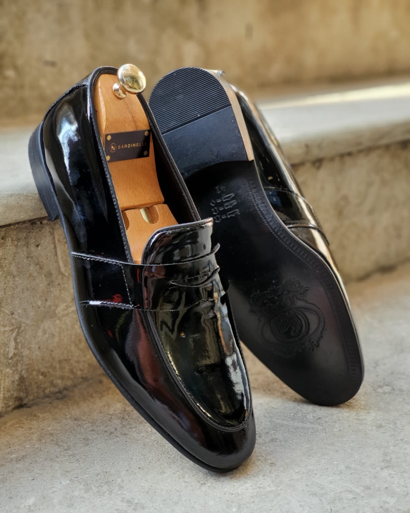 Black Buckle Loafers for Men by GentWith.com with Free Worldwide Shipping