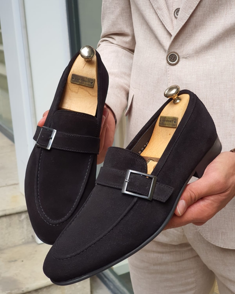 Buy Black Suede Buckle Loafers By With Free Shipping 2806