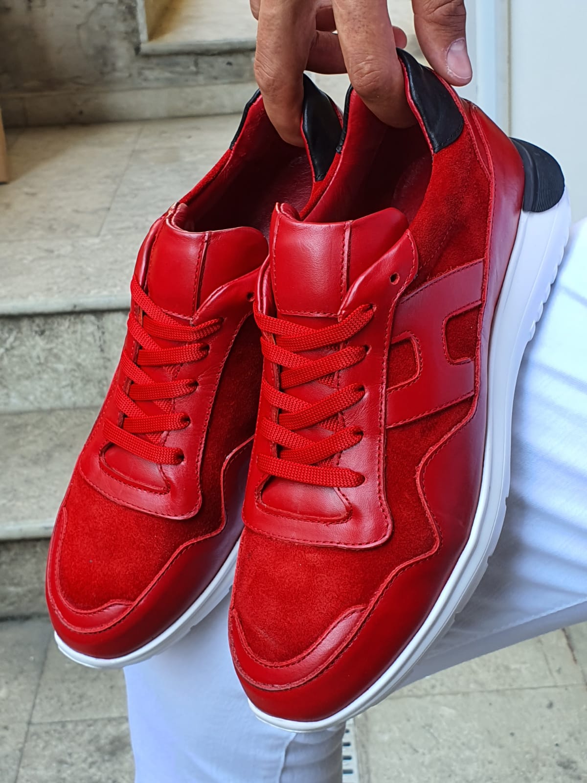 buy red sneakers