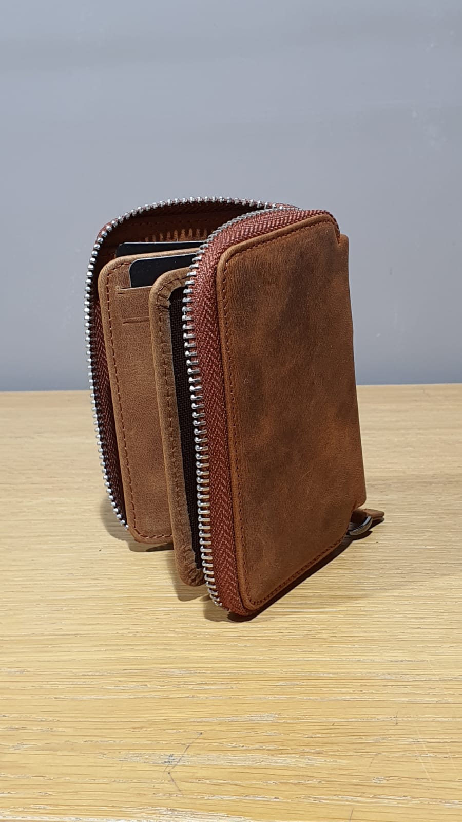 Leather Zip Coin Wallets, Free Shipping