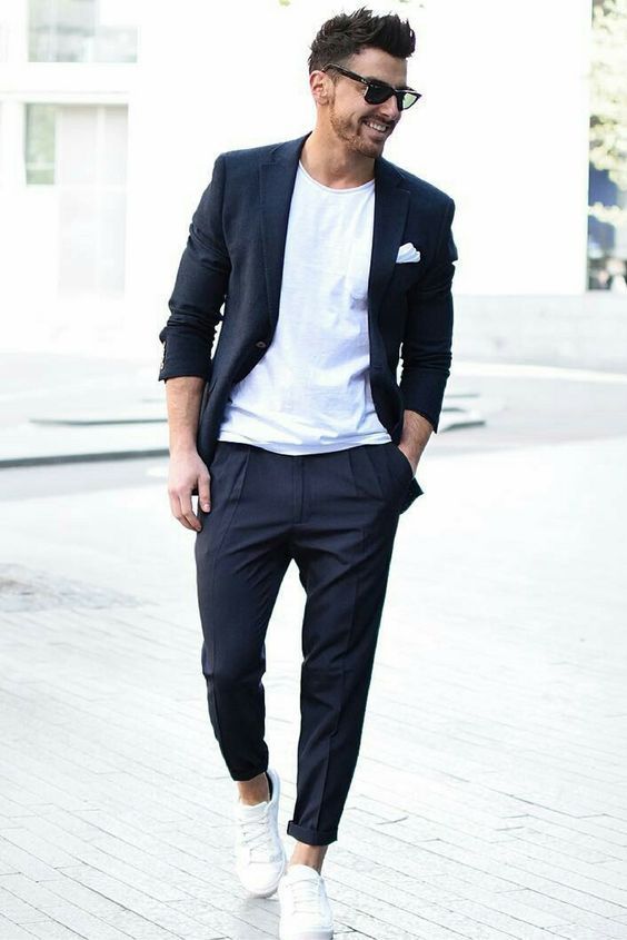 how-to-wear-a-blazer-with-t-shirt-men-s-black-blazer-white-v-neck-t