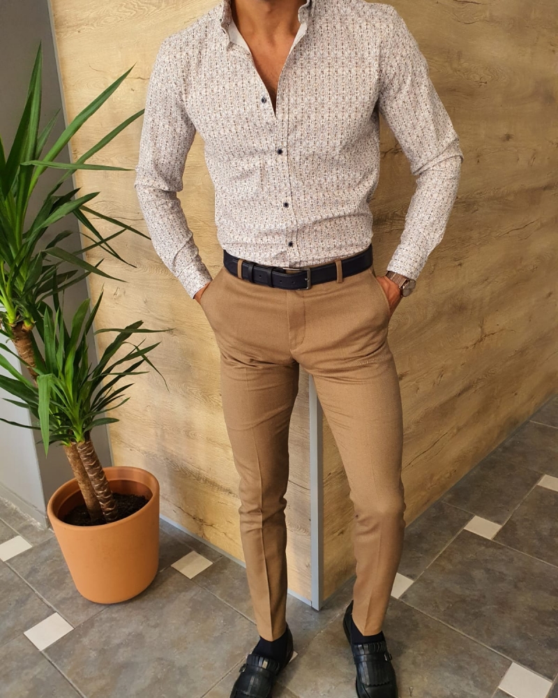 Buy Brown Slim Fit Pants by GentWith.com with Free Shipping