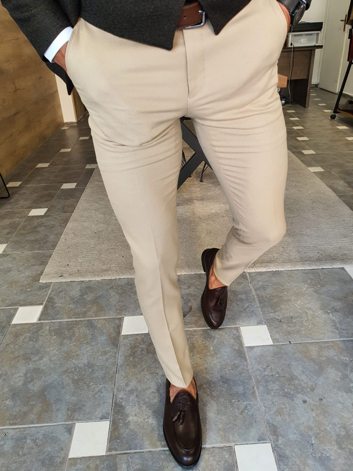 Buy Cream Linen Pant | Casual Beige Solid Bottomwear for Men Online |  Andamen