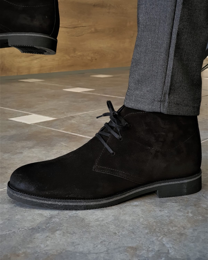 Black Suede Chukka Boots by GentWith.com with Free Worldwide Shipping