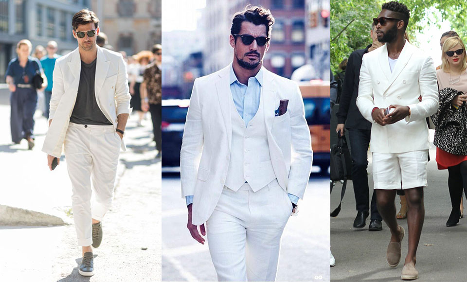 Can a man wear shop white to a wedding