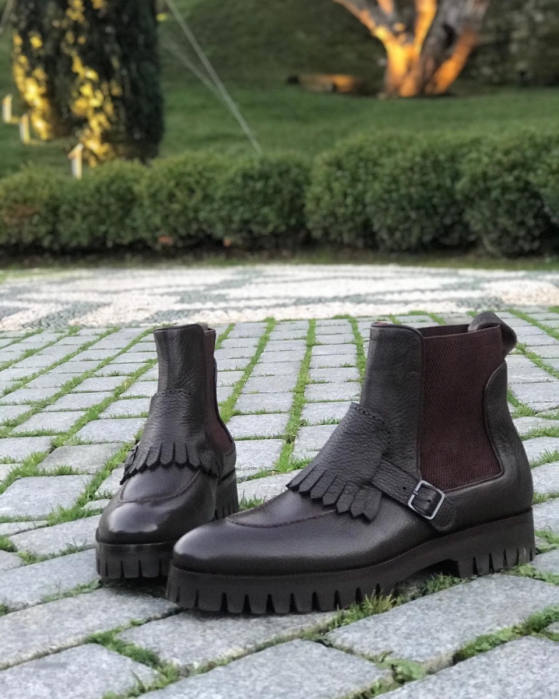 94  Brown kilt shoes for All Gendre