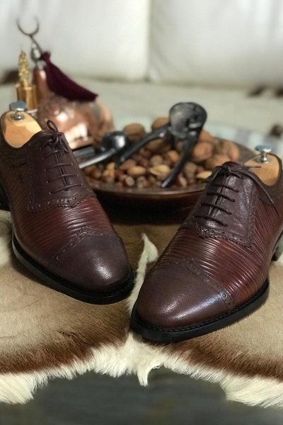 Brown Leather Oxfords by GentWith.com with Free Worldwide Shipping