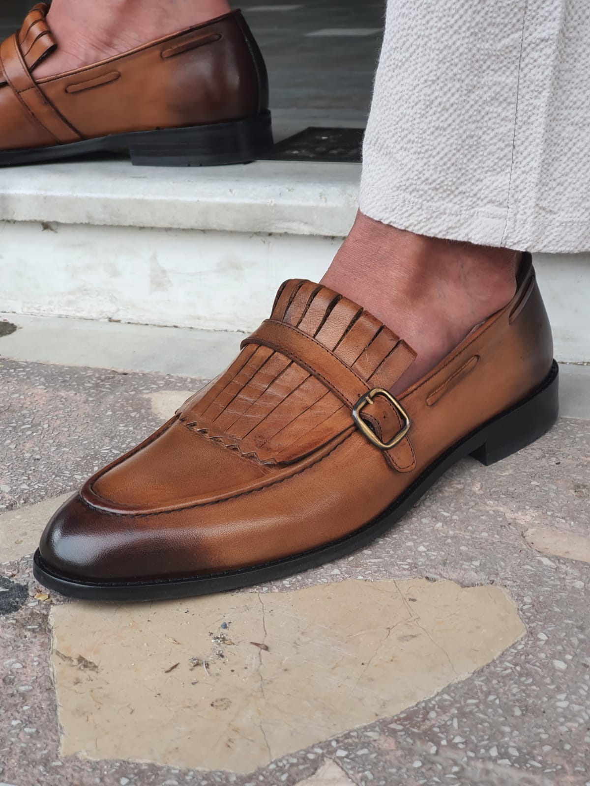 GentWith Anchorage Tan Kilt Loafers 
