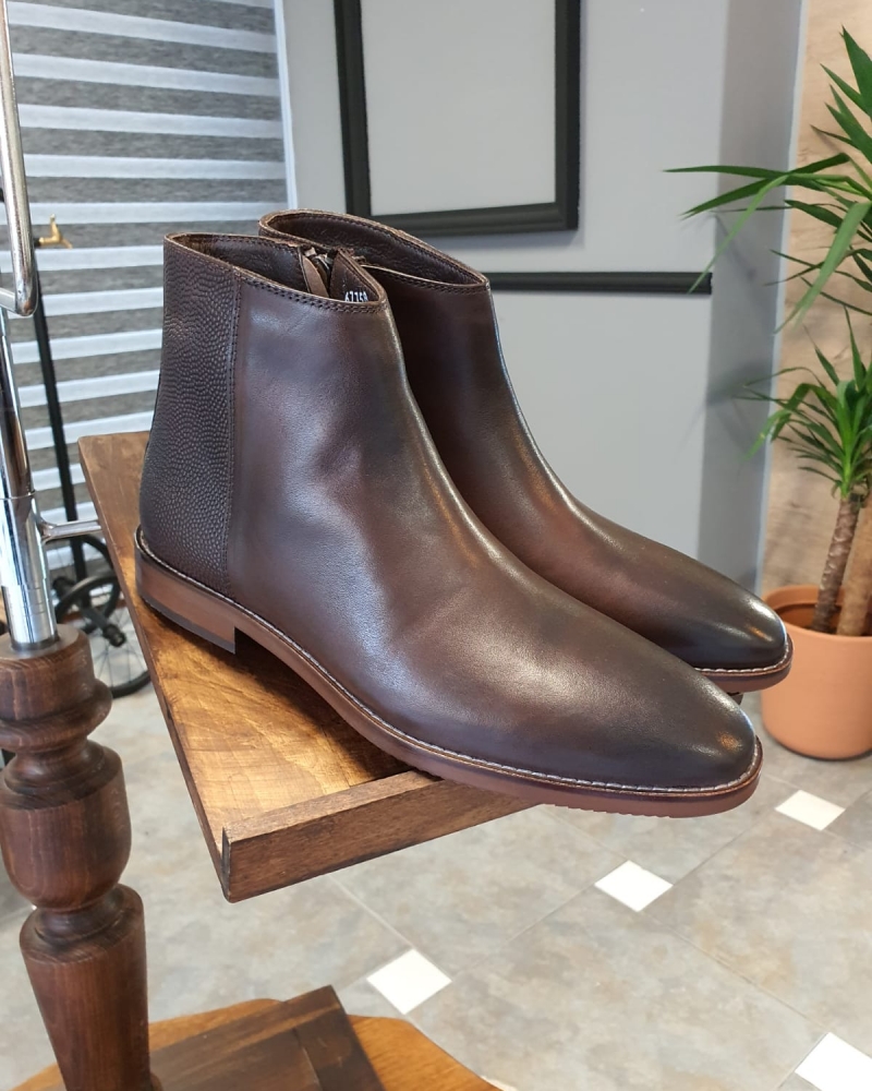 Brown Ankle Boots by GentWith.com with Free Worldwide Shipping