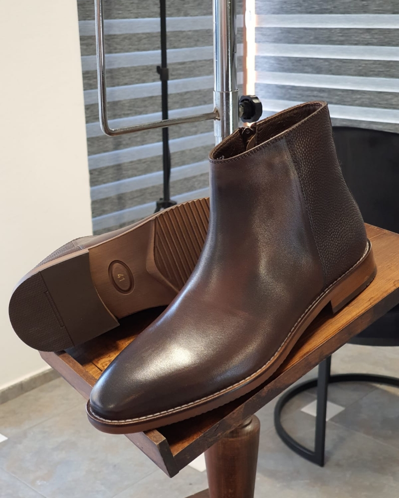 Brown Ankle Boots by GentWith.com with Free Worldwide Shipping