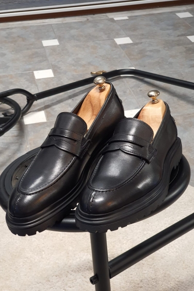 Black Buckle Loafers by GentWith.com with Free Worldwide Shipping