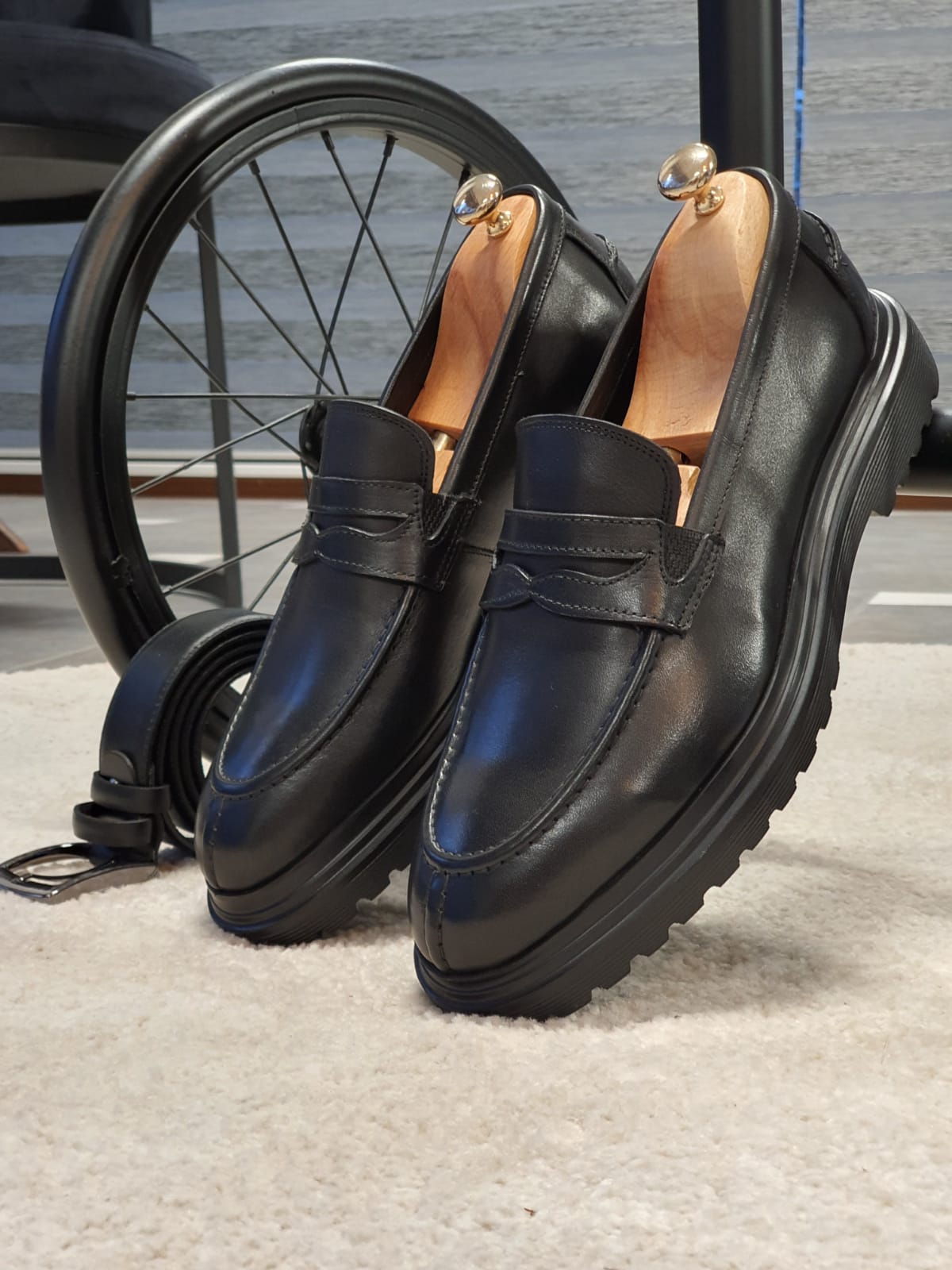 Buy Black Buckle Loafers by GentWith.com with Free Shipping