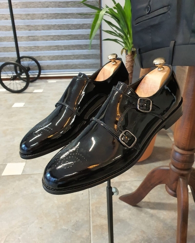 Buy Black Classic Double Monk Strap by GentWith | Free Shipping