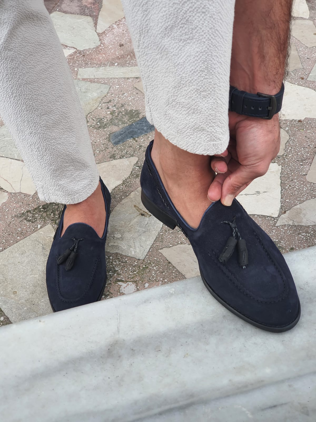 Buy Navy Blue Loafer by GentWith