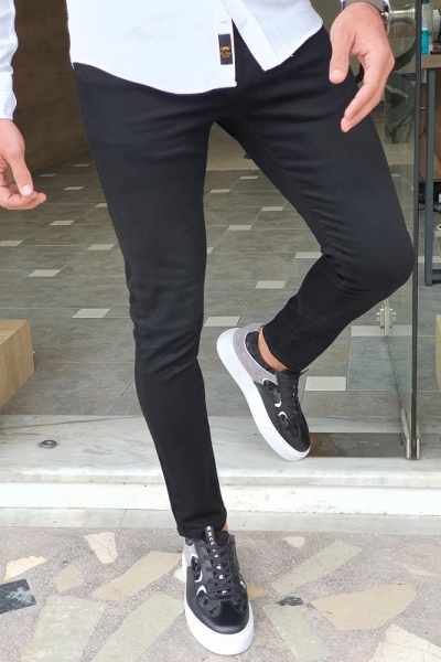 Black Slim Fit Jeans by GentWith.com with Free Worldwide Shipping