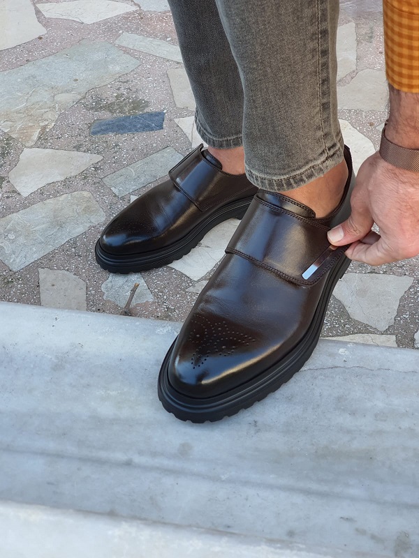 Brown Buckle Shoes by GentWith.com with Free Worldwide Shipping