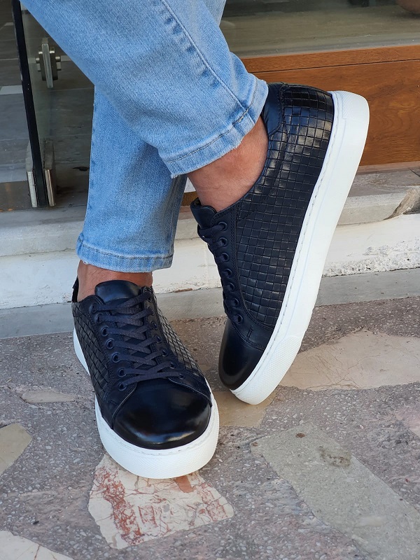 Buy Navy Blue Low-Top Sneakers Worldwide