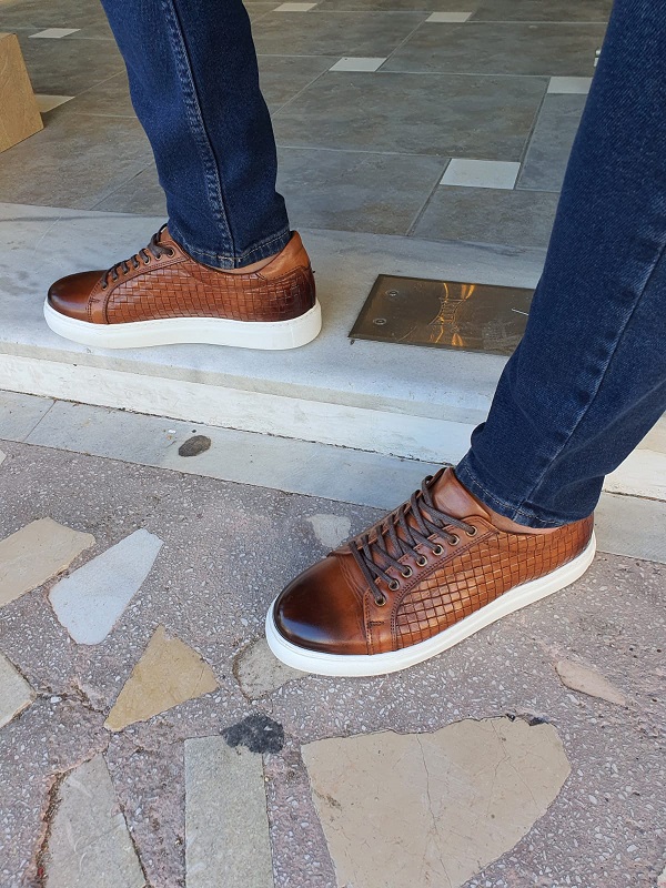 Buy Tan Low-Top Sneakers by GentWith.com | Worldwide Shipping