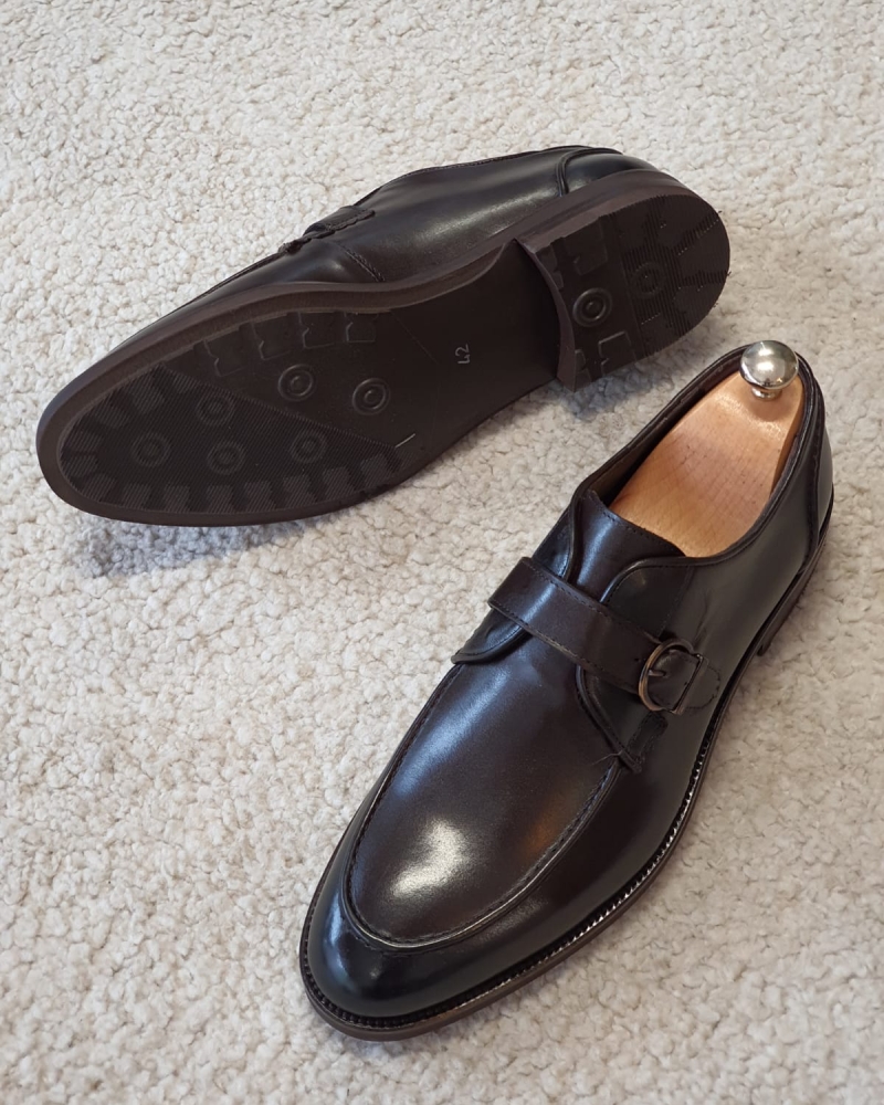 Black Buckle Loafers for Men by GentWith.com with Free Worldwide Shipping