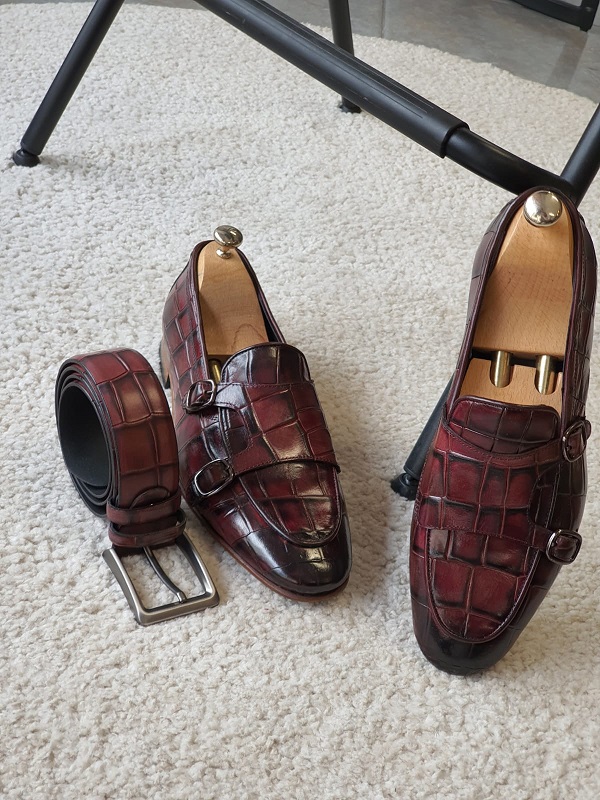 Brown Monk Strap Loafers for Men by GentWith