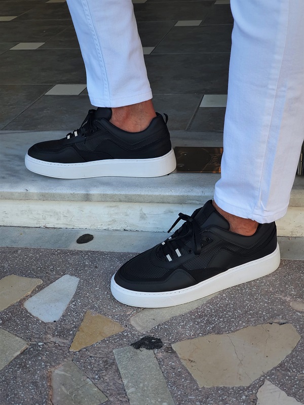 Black High-Top Sneakers for Men by GentWith.com | Worldwide Shipping