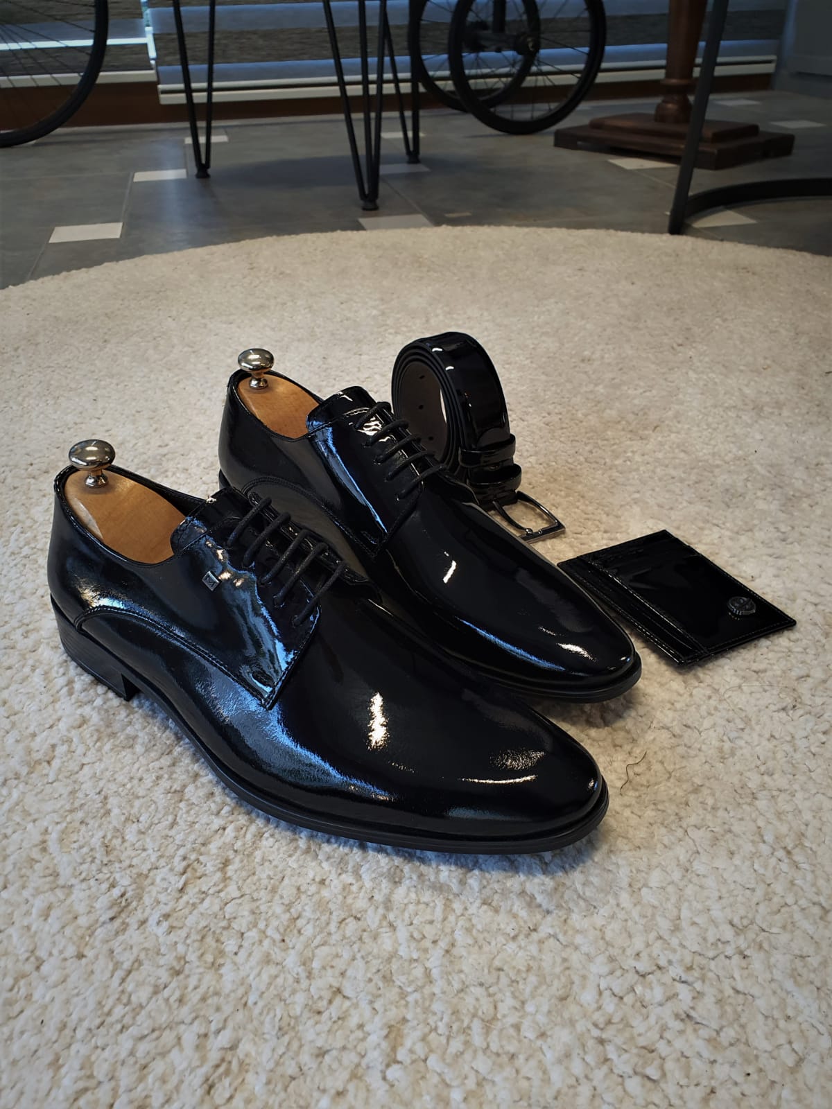 Black Patent Leather Derby for Men by GentWith | Worldwide Shipping