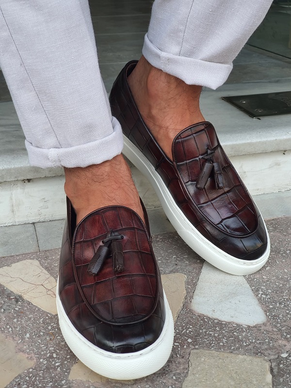 GentWith Houma Brown Tassel Loafers