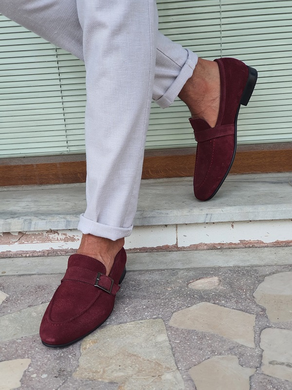 Maroon moccasins best sale