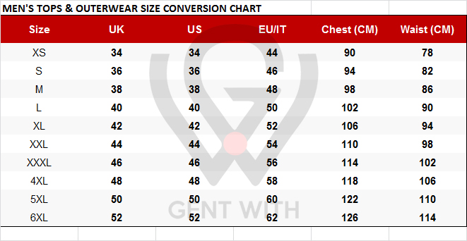 Belt Size Guide Chart - UK & European Belt Sizes