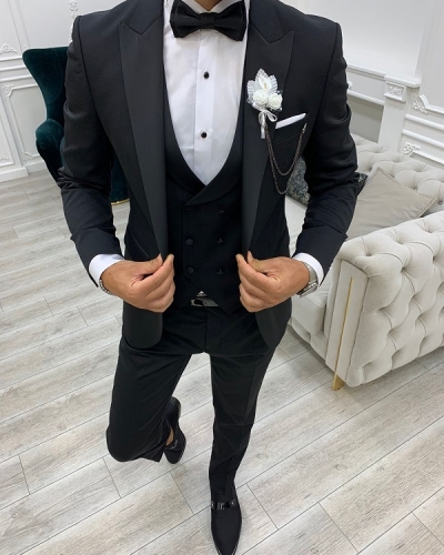 Black Men Velvet Tuxedo by GentWith.com | Worldwide Shipping