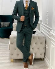 GentWith Groton Mint Green Slim Fit Peak Lapel Suit