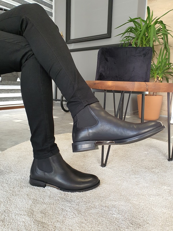Black Chelsea Boots for Men by GentWith.com with Free Worldwide Shipping