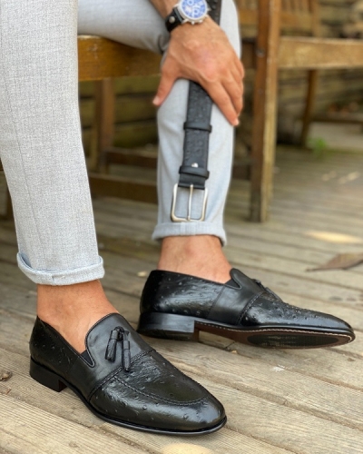 Buy Black Tassel Loafer by Gentwith.com with Free Shipping