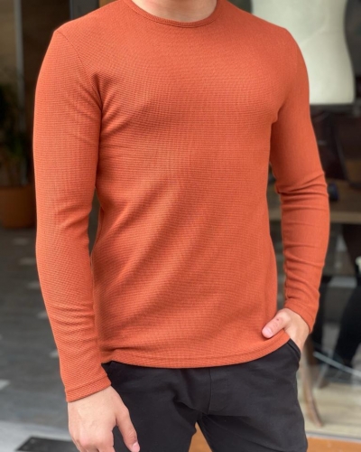 Black Slim Fit Turtleneck Sweater for Men