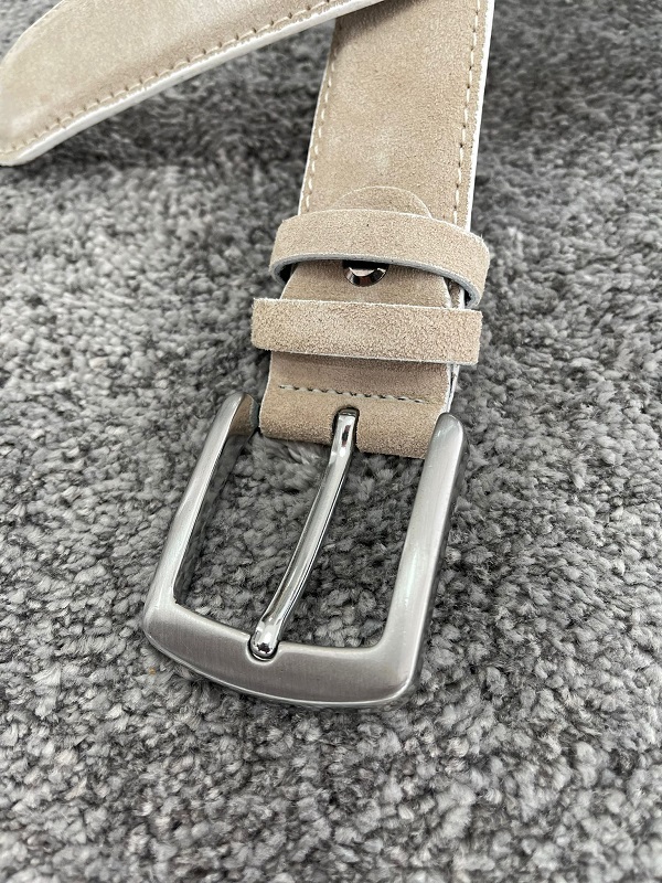 Camel Beige Classic Suede Leather Belt