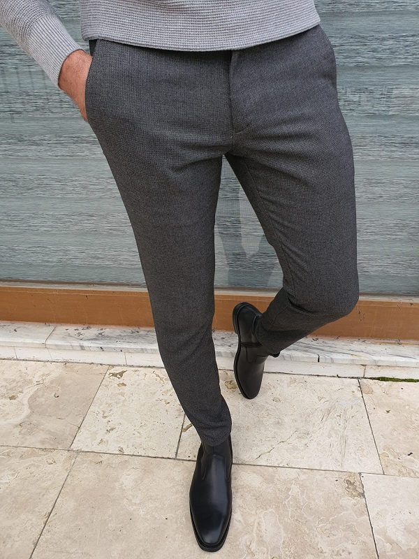 GentWith Lawton Dark Gray Slim Fit Pants 