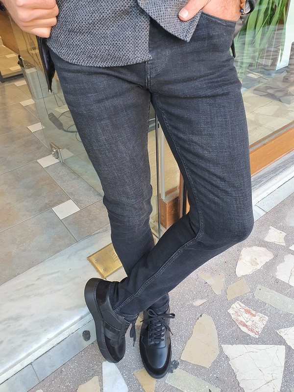 GentWith Lawton Black Slim Fit Jeans