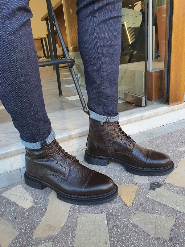 lugtfri musiker korrekt Brown Lace Up Chelsea Boots for Men by GentWith | Worldwide Shipping