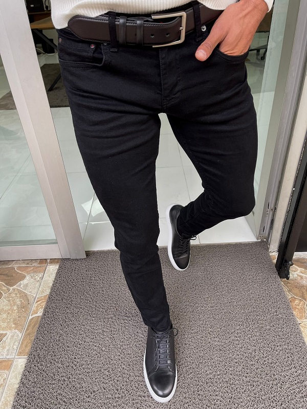 GentWith Owensboro Black Slim Fit Jeans 