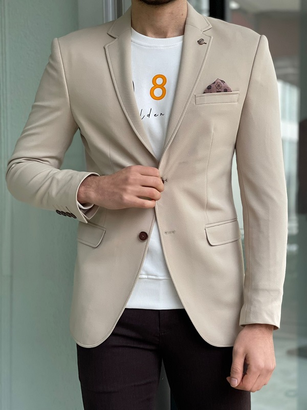 Cotton blazer slim clearance fit