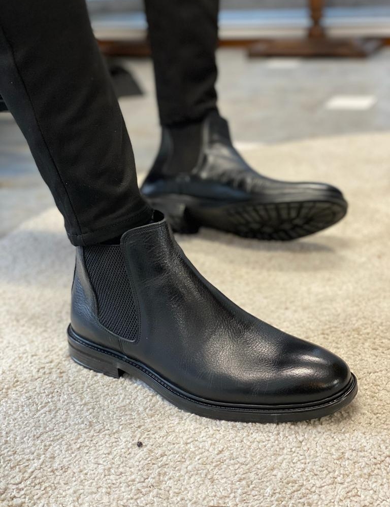 Black Chelsea Boots for Men by Gentwith.com with Free Worldwide Shipping